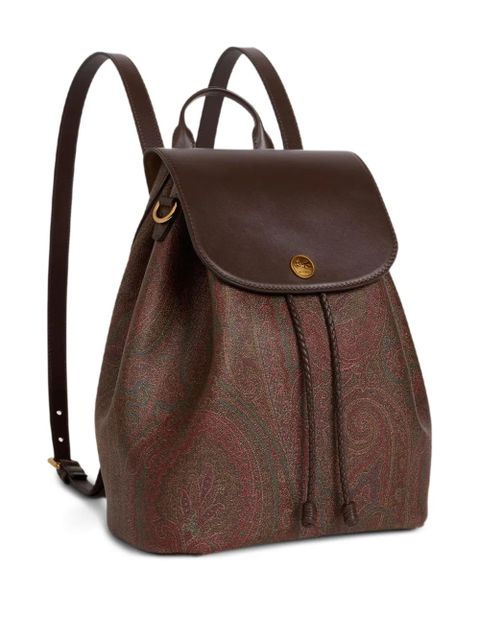 ETRO medium Arnica paisley backpack - Brown