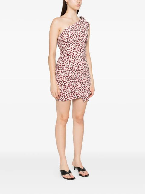 Alessandra Rich floral-print mini dress - Red