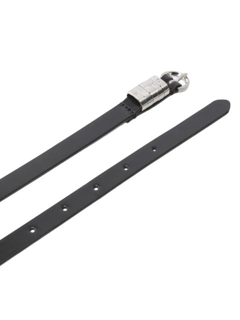 PINKO logo-plaque leather belt - Black