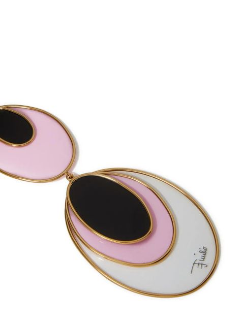 PUCCI Bersaglio oval-shaped earring - Pink