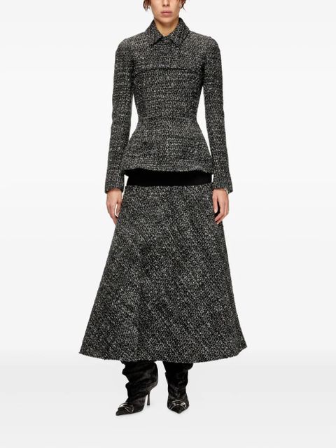 Diesel panelled high-waisted midi skirt - Grey