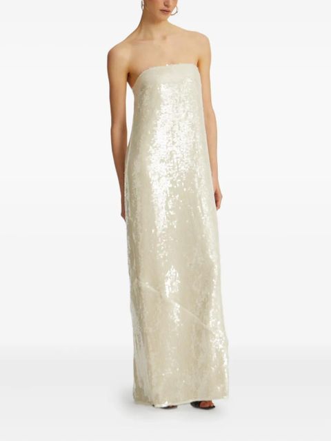 ROTATE BIRGER CHRISTENSEN sequin maxi dress - Neutrals