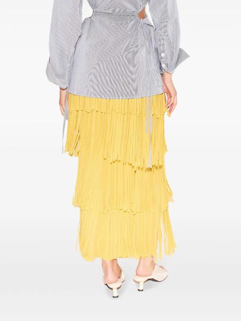 Simon Miller Za Za knit fringe maxi skirt - Yellow