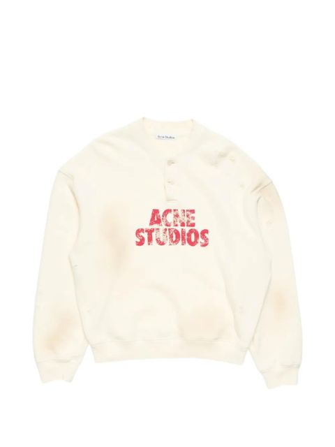 Acne Studios logo-print sweatshirt - Neutrals - zdjęcie produktu nr 1