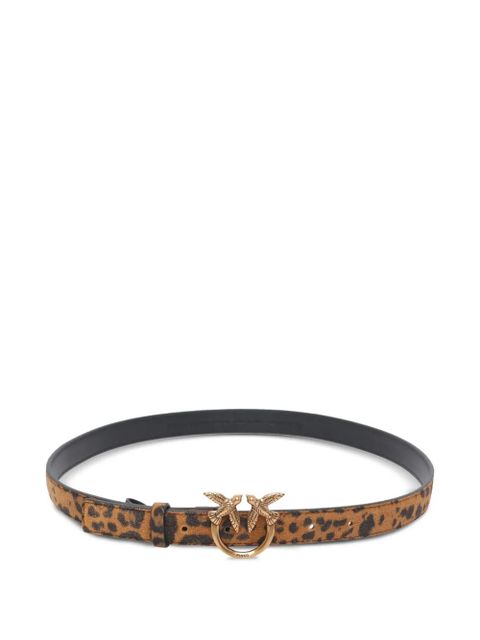 PINKO leopard-print love-birds belt - Brown - zdjęcie produktu nr 1
