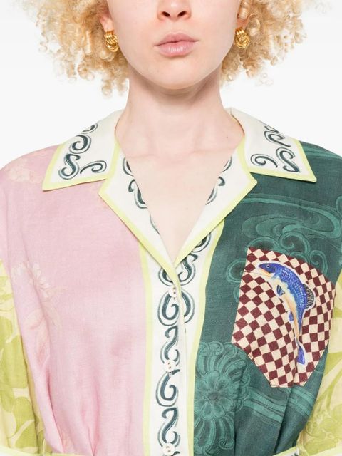 ALEMAIS Rochester mini dress - Green