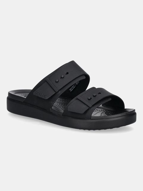 Crocs klapki Brooklyn Buckle Low damskie kolor czarny na platformie 211215 - zdjęcie produktu nr 1