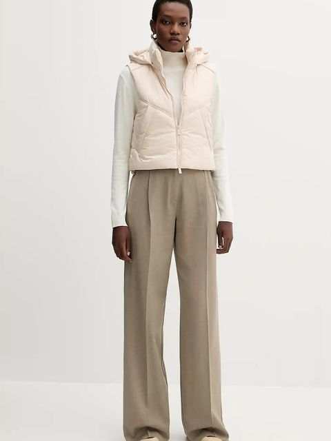 Weekend Max Mara sweter z jedwabiem KIKU damski kolor beżowy lekki z golfem 2525366012600