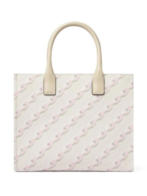 Versace small Chain Stripes La Medusa tote bag - White