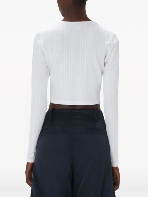 JW Anderson logo-jacquard cotton T-shirt - White