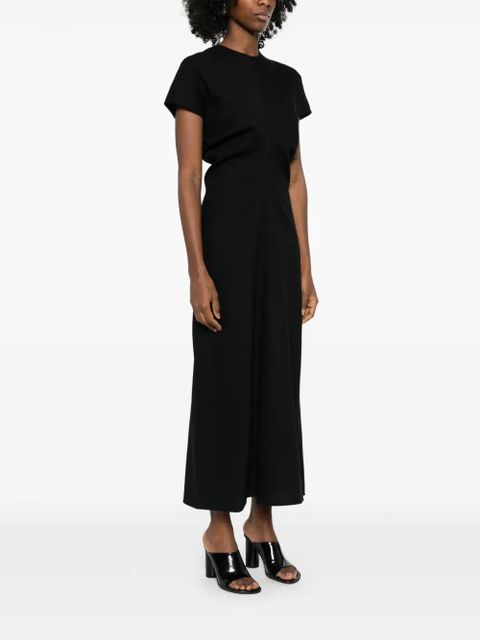 TOTEME short-sleeve midi dress - Black