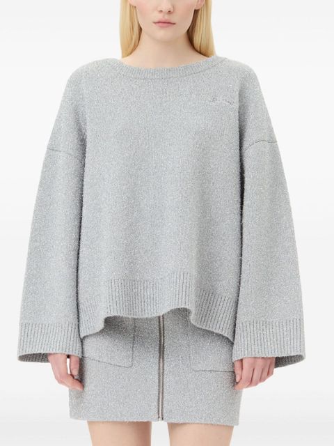 GANNI extra-long sleeves sweater - Grey