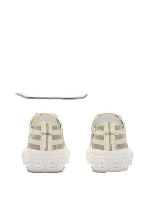 Burberry check embossed-logo sneakers - Neutrals - zdjęcie produktu nr 2