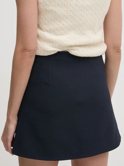 Tommy Hilfiger spódnica kolor granatowy mini rozkloszowana WW0WW44994