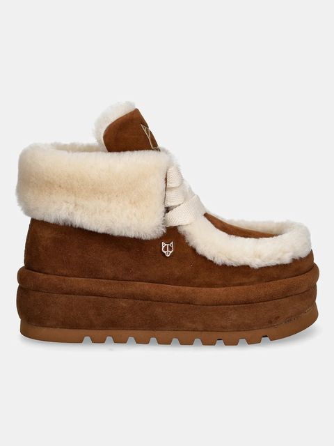 Naked Wolfe śniegowce zamszowe Bambi kolor brązowy Bambi Suede Shearling Tan