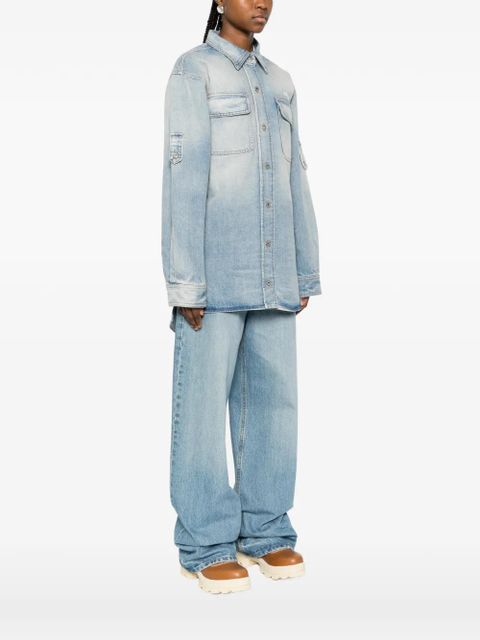 Off-White chest-pocket button-fastening shirt - Blue