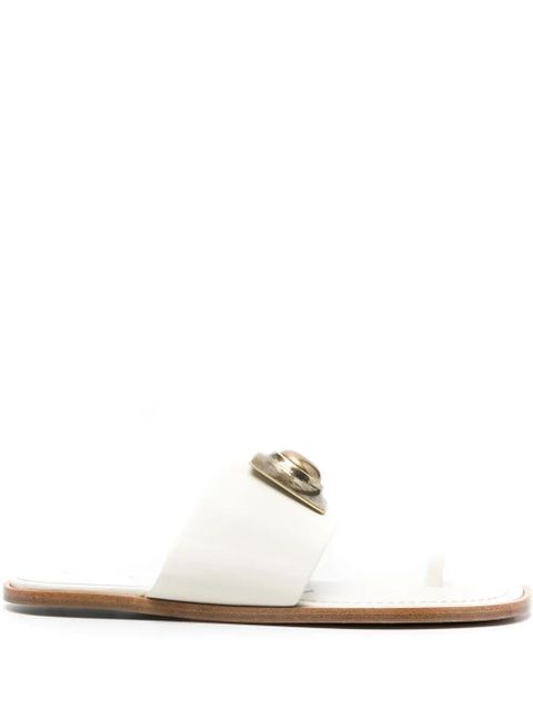 ETRO Crown Me leather sandals - White - zdjęcie produktu nr 1