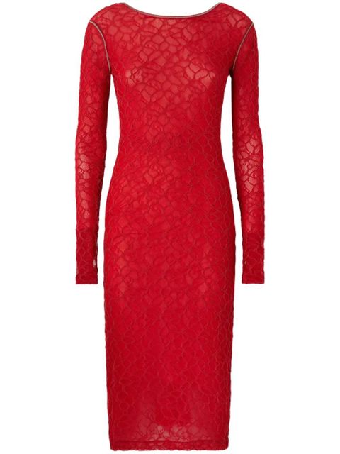 PINKO lace midi dress - Red - zdjęcie produktu nr 1