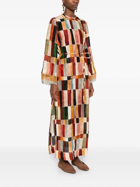 ALEMAIS patterned maxi dress - Neutrals