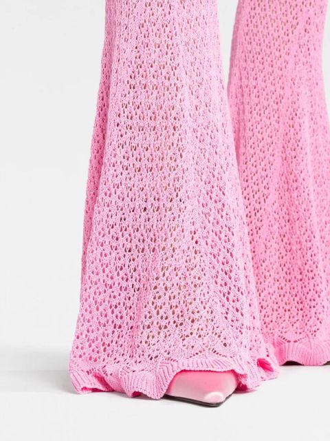 Blumarine knitted flared trousers - Pink - zdjęcie produktu nr 2
