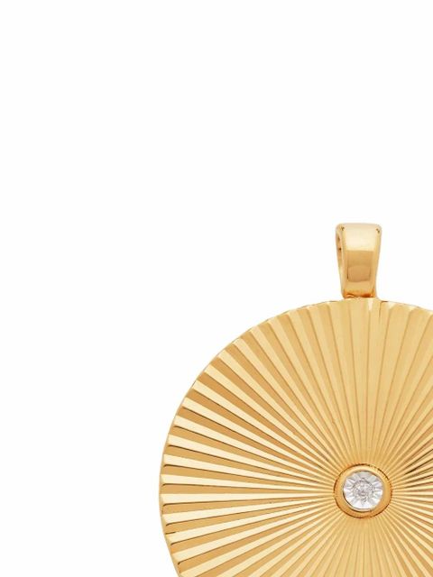 Monica Vinader Disco round diamond pendant - Gold - zdjęcie produktu nr 2