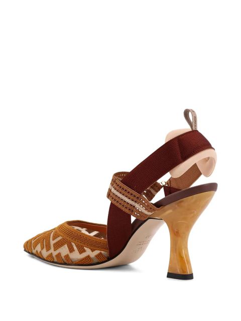 FENDI Colibrì pointed-toe straps pumps - Brown