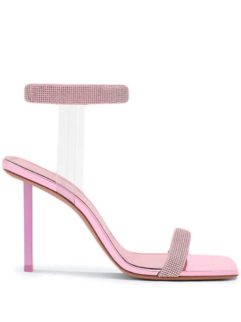 Amina Muaddi Rih 95mm crystal-embellished sandals - Pink - zdjęcie produktu nr 1