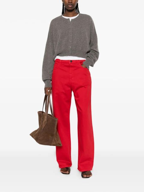 Róhe belt-loop pocket jeans - Red
