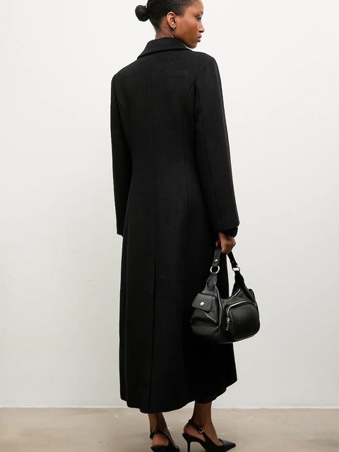 Answear.LAB płaszcz wełniany kolor czarny