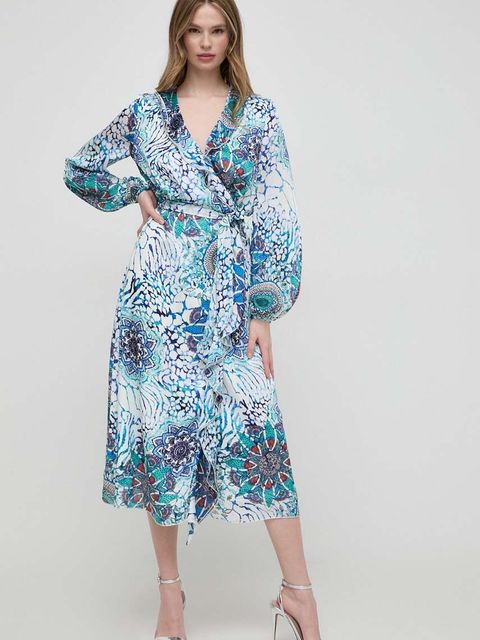 Marciano by Guess sukienka MINA kolor niebieski maxi rozkloszowana 4GGK11 9739Z - zdjęcie produktu nr 1