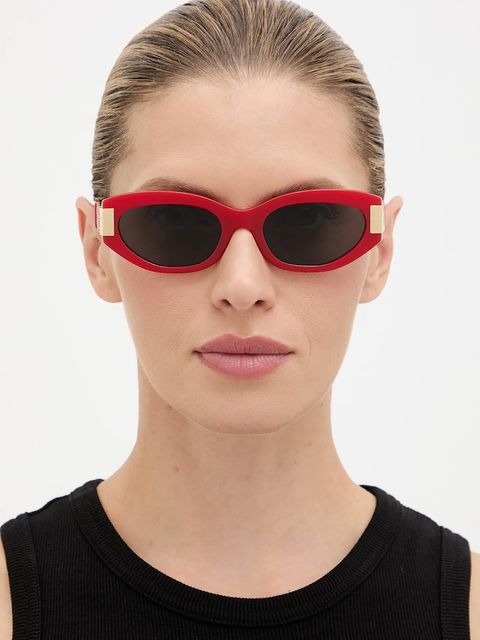 Versace okulary przeciwsłoneczne damskie kolor czerwony 0VE4501