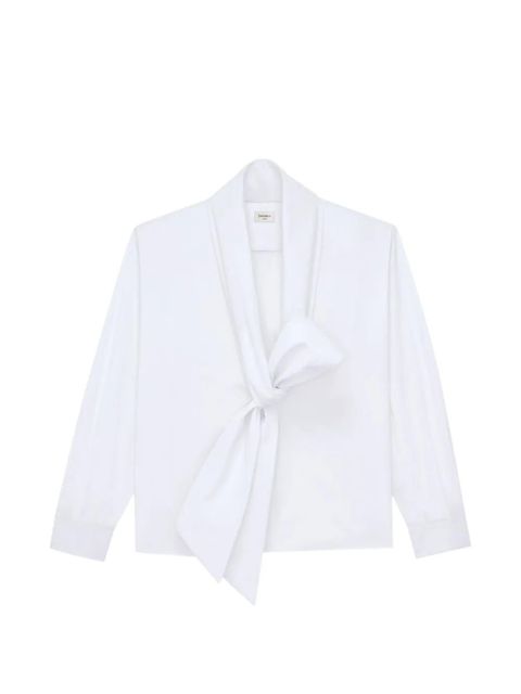 Saint Laurent knotted-detail shirt - White - zdjęcie produktu nr 1