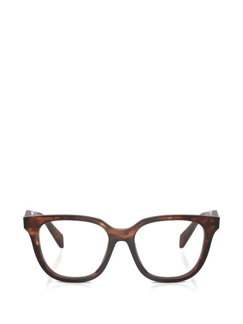Prada Eyewear geometric-frame glasses - Brown - zdjęcie produktu nr 1