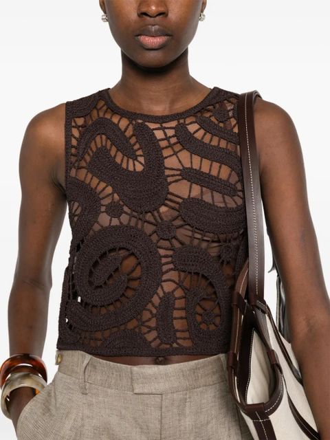 PINKO crochet top - Brown
