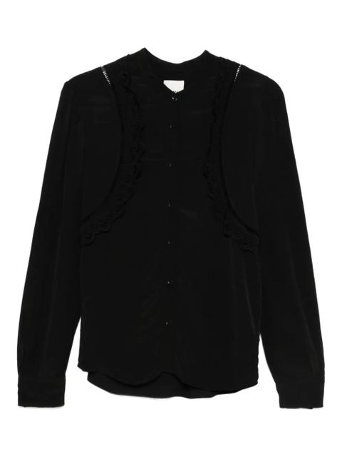 ISABEL MARANT lace-insert long-sleeve blouse - Black - zdjęcie produktu nr 1