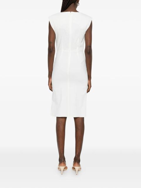 PINKO Alissa button detail dress - White