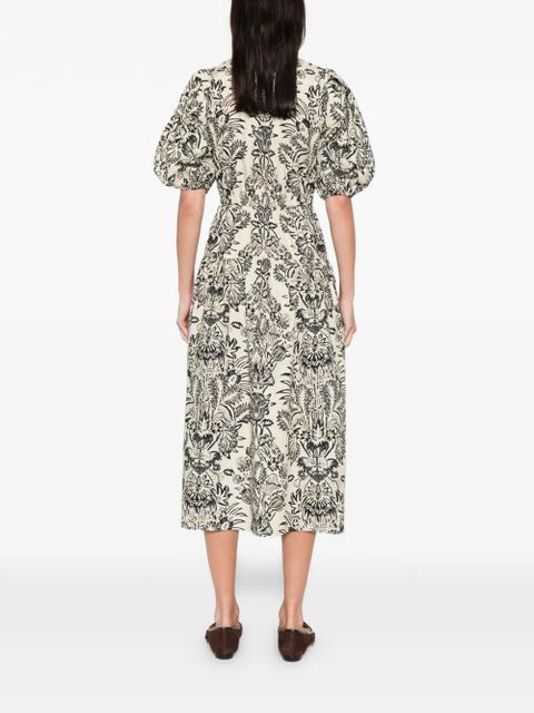 Ulla Johnson Harriet puff-sleeve midi dress - Neutrals