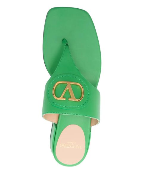 Valentino Garavani VLogo leather sandals - Green
