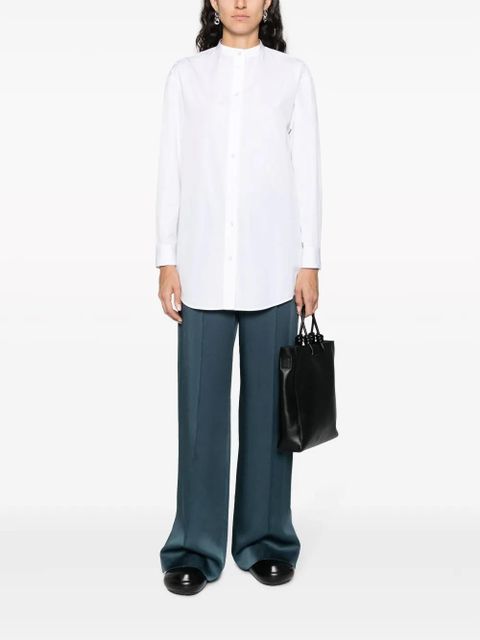 Jil Sander band-collar cotton poplin shirt - White - zdjęcie produktu nr 2
