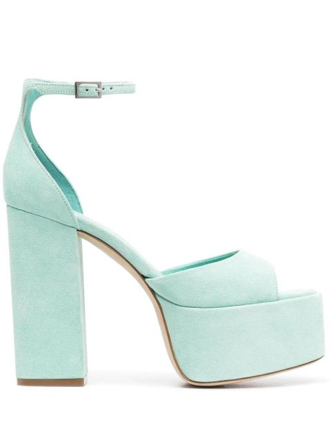 Paris Texas Tatiana 130mm suede platform sandals - Blue - zdjęcie produktu nr 1