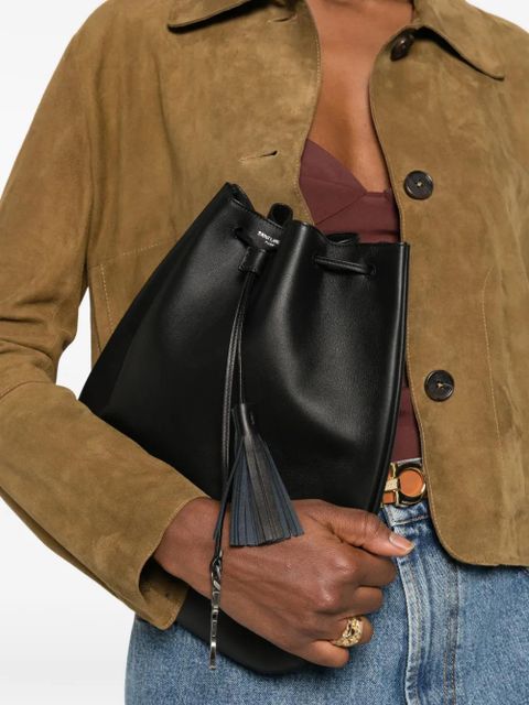 Saint Laurent medium Jean Flat tassel-charm shoulder bag - Black