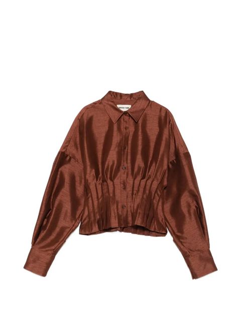 SHUSHU/TONG pleated-waist shirt - Brown - zdjęcie produktu nr 1