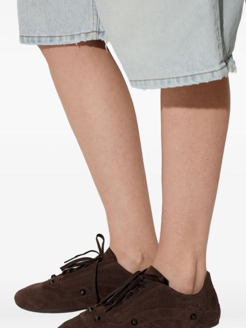 Balenciaga City studded leather sneakers - Brown