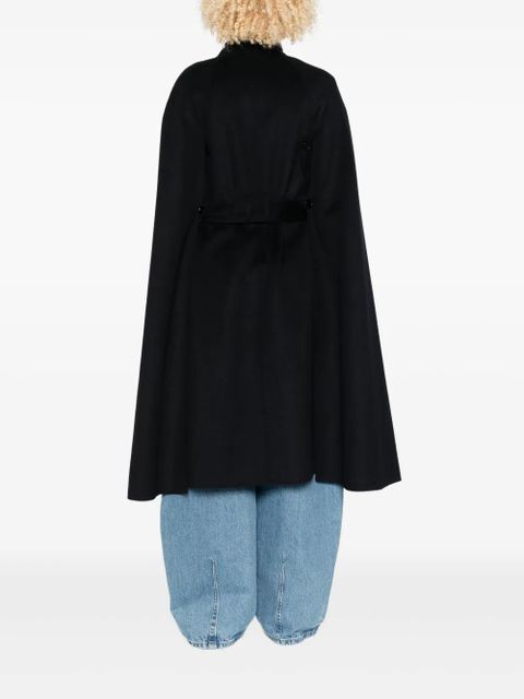 Maje cape wool-blend coat - Blue
