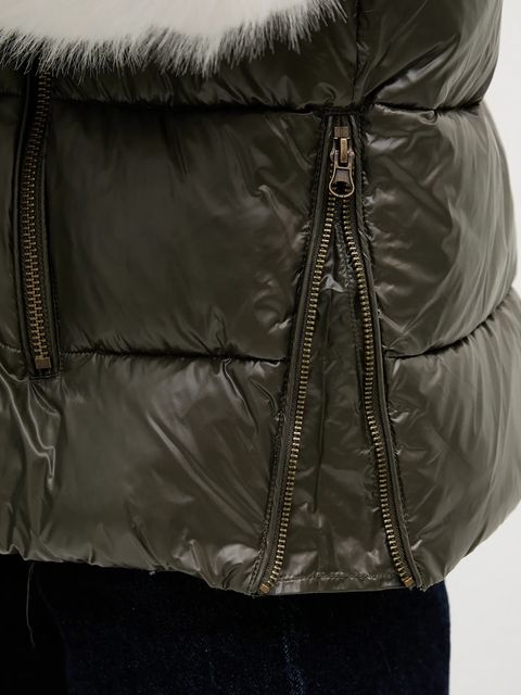 Blauer kurtka DOVE kolor zielony zimowa oversize BLDB02104