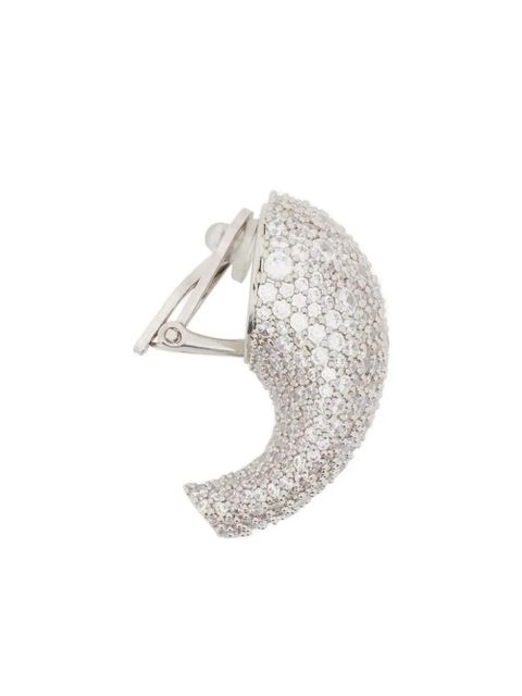 Lanvin crystal-embellished clip-on earrings - Silver