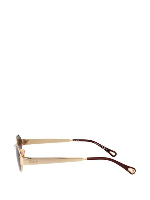 Chloé oval-frame sunglasses - Gold