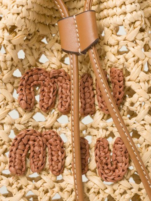 Miu Miu woven raffia mini bag - Neutrals