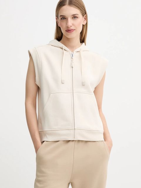 Weekend Max Mara bluza PANK damska kolor beżowy z kapturem gładka 2525926041600 - zdjęcie produktu nr 1