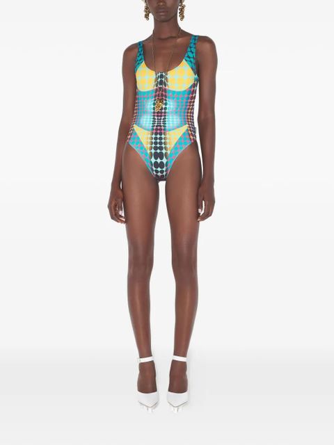 Jean Paul Gaultier Re-edition printed swimsuit - Blue